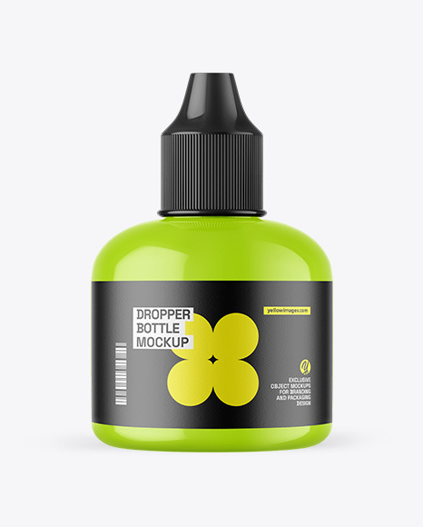 Glossy Dropper Bottle Mockup