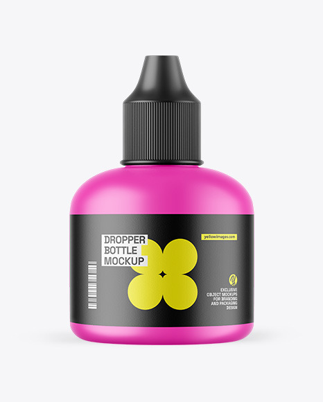 Matte Dropper Bottle Mockup