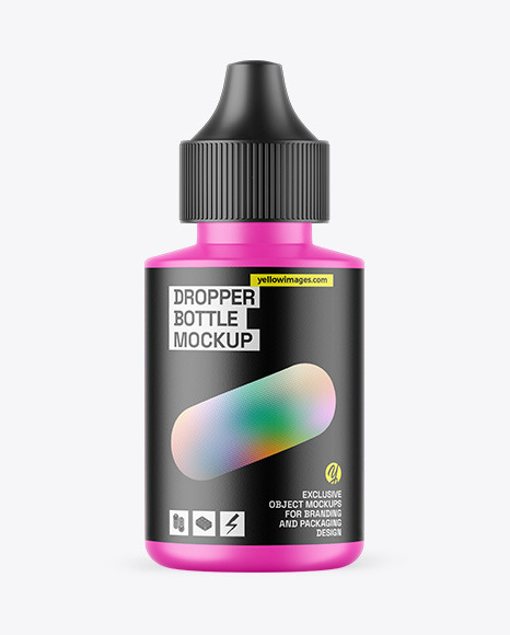 Matte Dropper Bottle Mockup