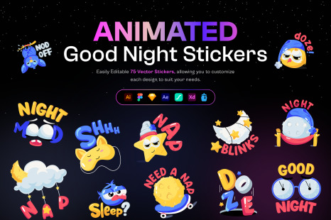 Animated Good Night Stickers