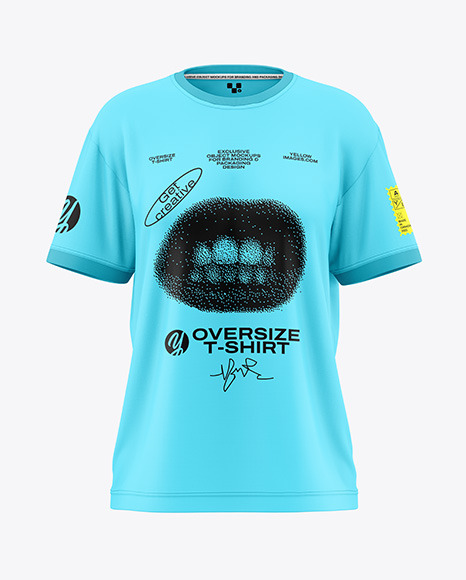 Women&#039;s Oversize T-Shirt Mockup - Front View