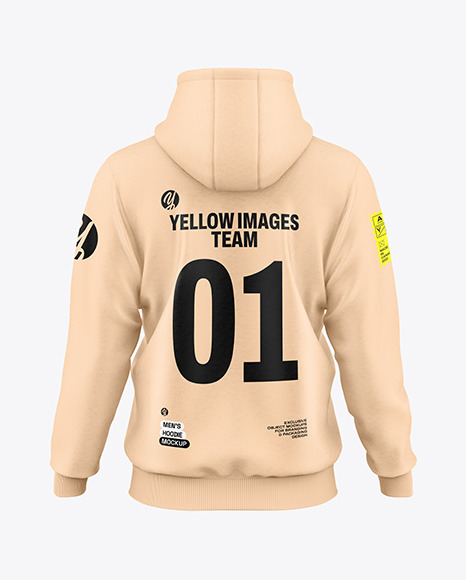 Men&#039;s Hoodie Mockup - Back View