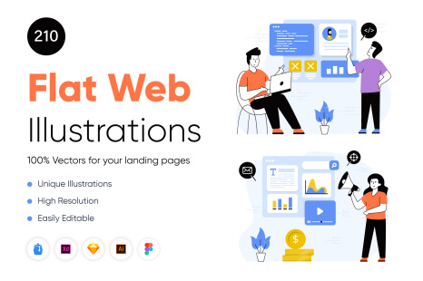 Flat Web Illustrations