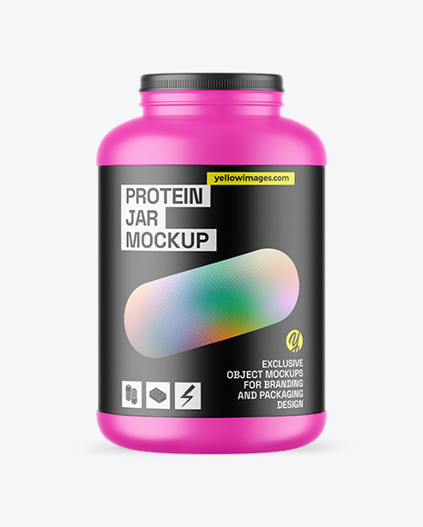 Matte Protein Jar Mockup
