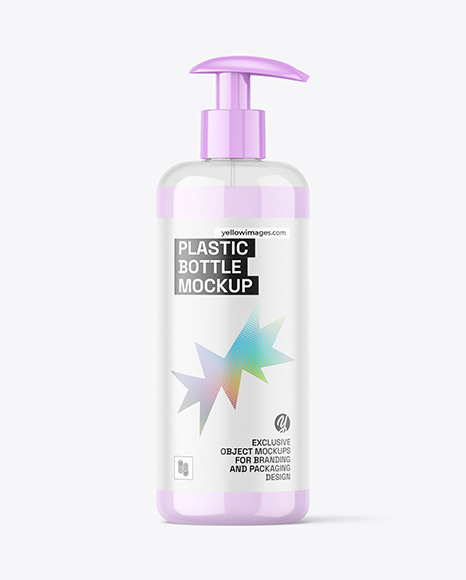Clear Plastic Pump Bottle Mockup