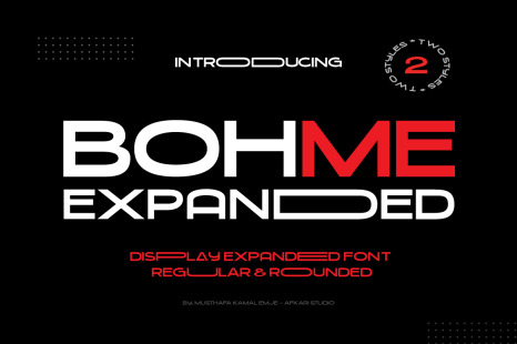 Bohme Expanded Display Sans Serif Font