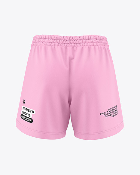 Women&#039;s Shorts Mockup - Back View