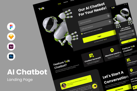 Talk - AI Chatbot Landing Page V2
