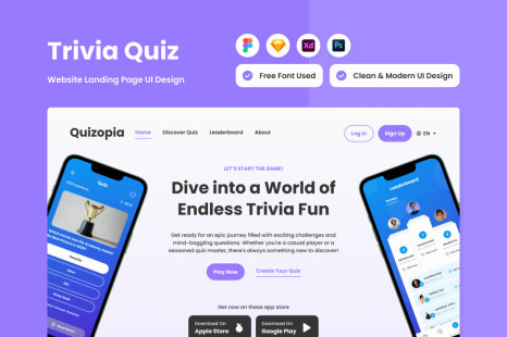 Quizopia - Trivia Quiz Landing Page V2