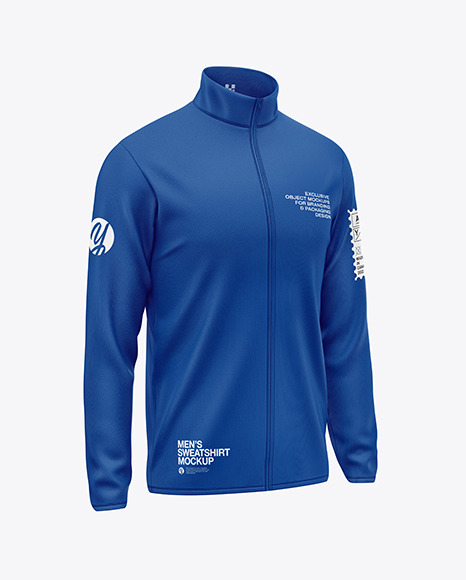 Men&#039;s Full-Zip Sweatshirt Mockup