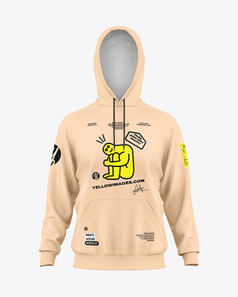 Men&#039;s Hoodie Mockup - Front View