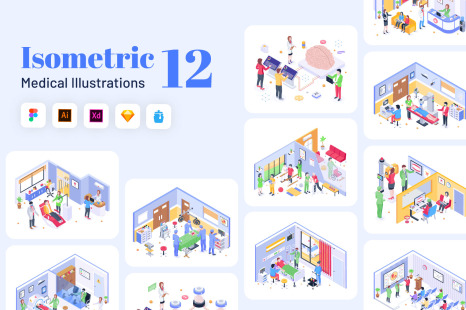 Isometric Medical Illustrations