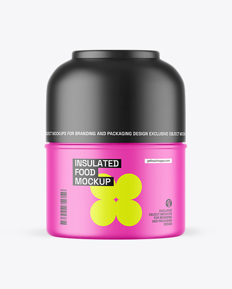 Matte Insulated Food Jar Mockup
