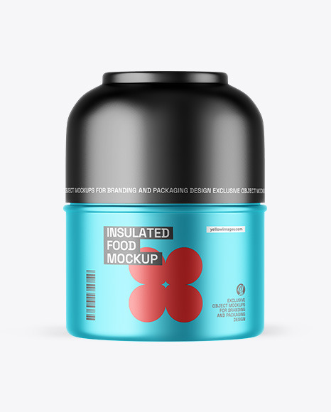 Matte Metallic Insulated Food Jar Mockup