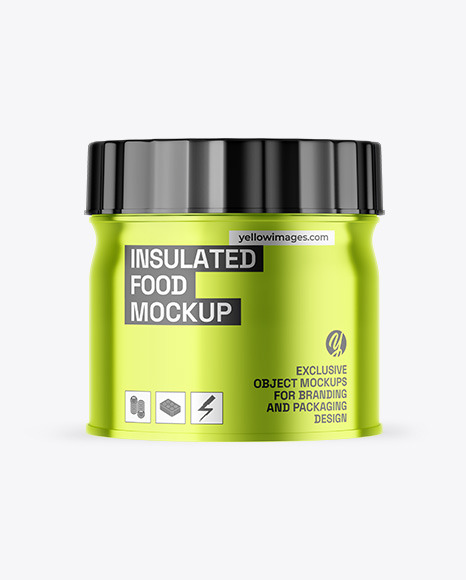 Insulated Food Jar Mockup