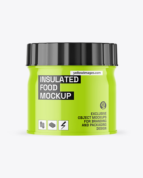 Insulated Food Jar Mockup