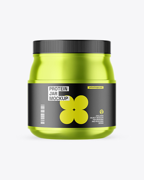 Metallic Protein Jar Mockup