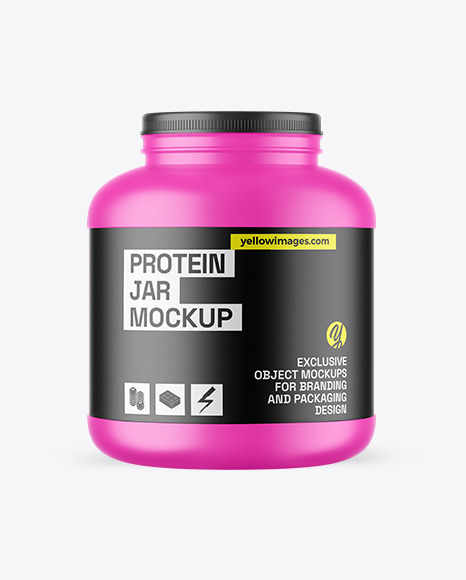 Matte Protein Jar Mockup
