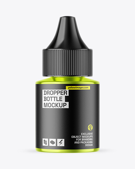 Metallic Dropper Bottle Mockup