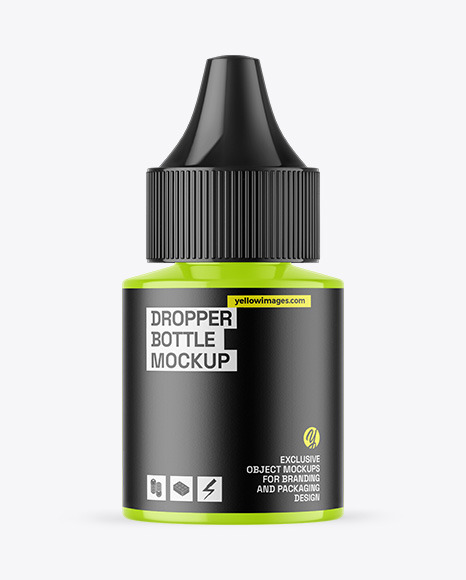 Glossy Dropper Bottle Mockup