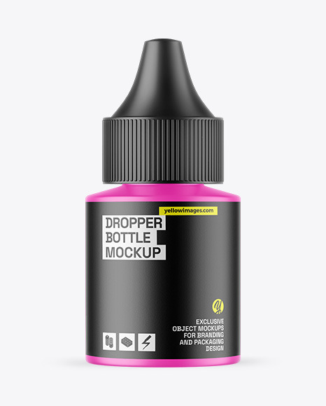 Matte Dropper Bottle Mockup