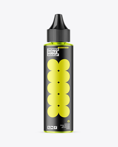 Metallic Dropper Bottle Mockup