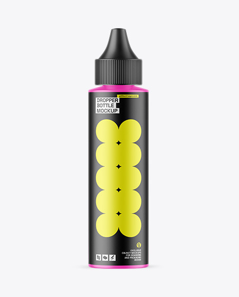 Matte Dropper Bottle Mockup