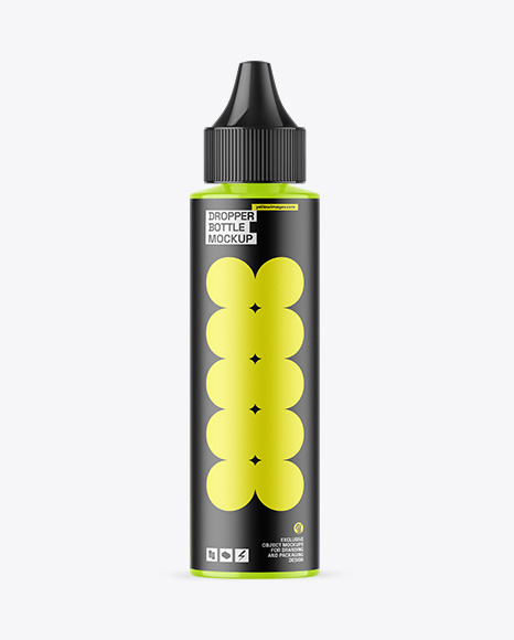 Glossy Dropper Bottle Mockup