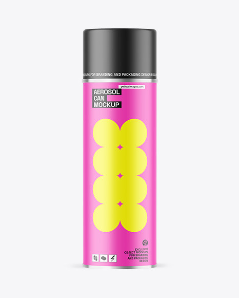 Matte Aerosol Can Mockup