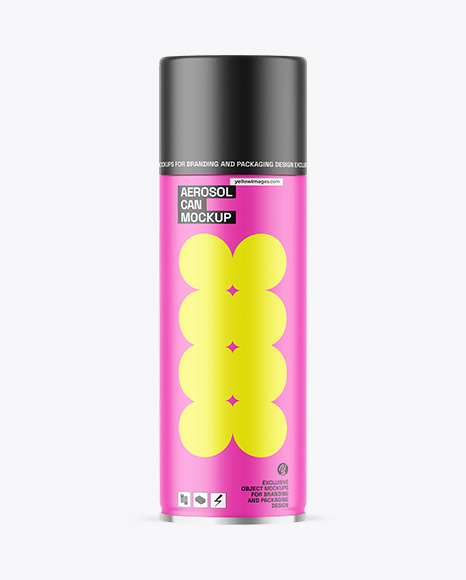 Matte Aerosol Can Mockup