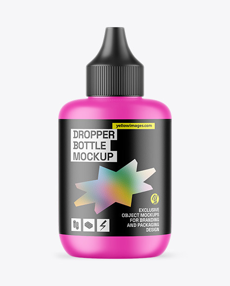 Matte Dropper Bottle Mockup