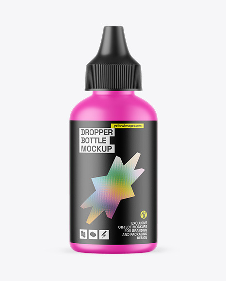 Matte Dropper Bottle Mockup
