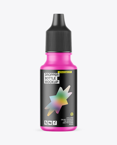Matte Dropper Bottle Mockup