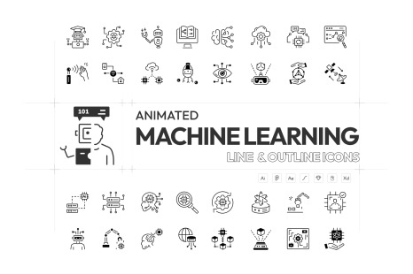 Machine Learning Icon Set