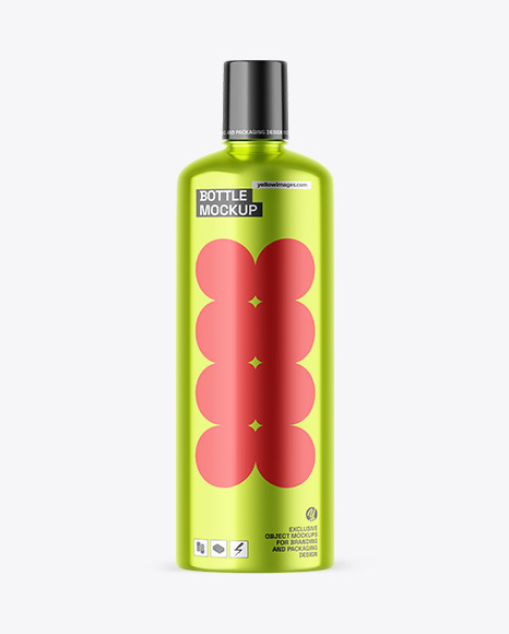 Metallic Bottle Mockup