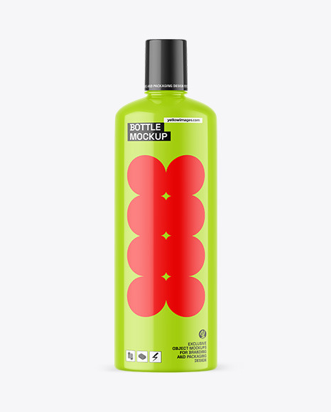 Glossy Bottle Mockup