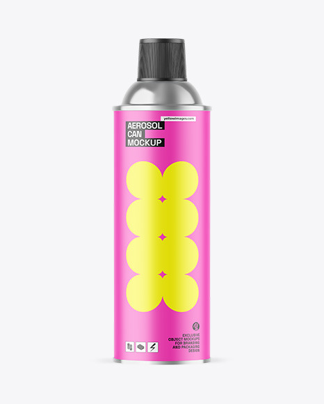 Matte Aerosol Can Mockup