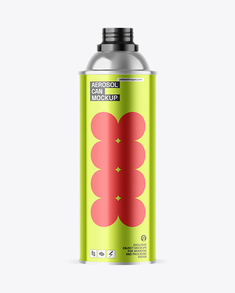 Metallic Aerosol Can Mockup
