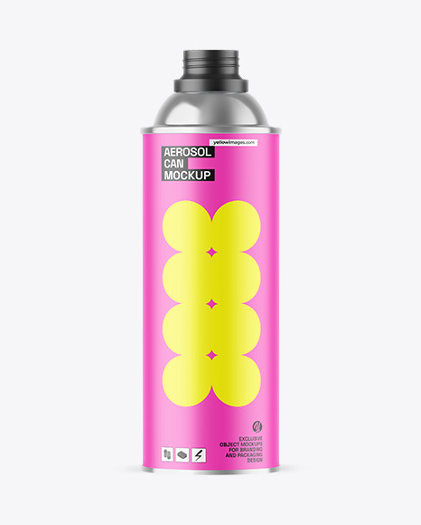 Matte Aerosol Can Mockup
