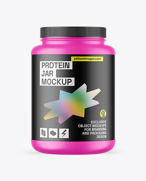 Matte Protein Jar Mockup