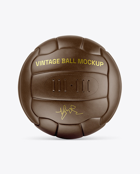 Vintage Leather Soccer Ball Mockup