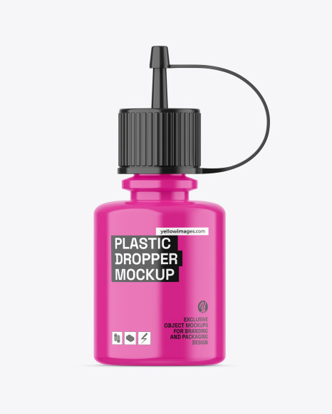 Glossy Dropper Bottle Mockup