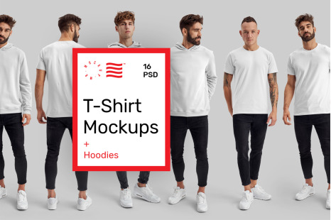 Studio T-Shirt Mockups + Hoodies