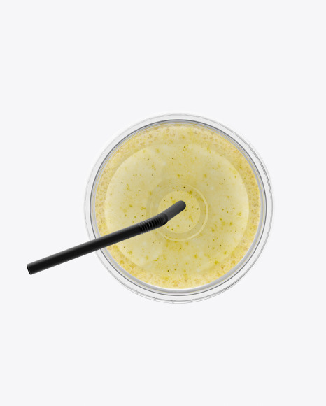 Download Banana Smoothie Cup with Straw Mockup in Cup & Bowl ...