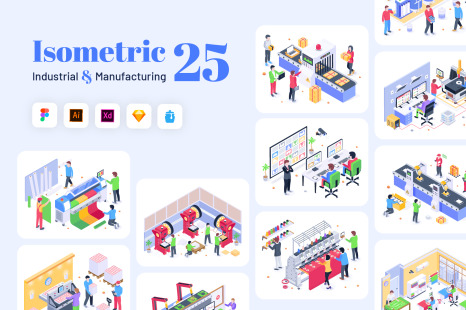 Industrial and Manufacturing Illustrations