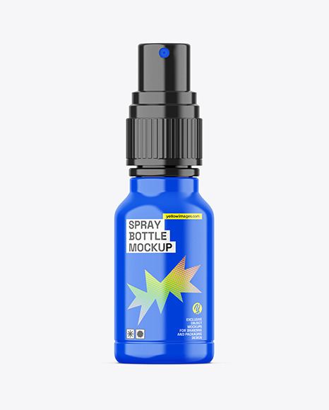 Glossy Spray Bottle Mockup