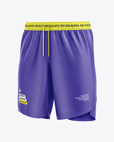 Football Shorts Mockup - Half Side View