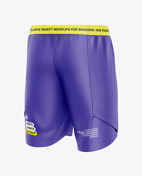 Football Shorts Mockup - Half Side View