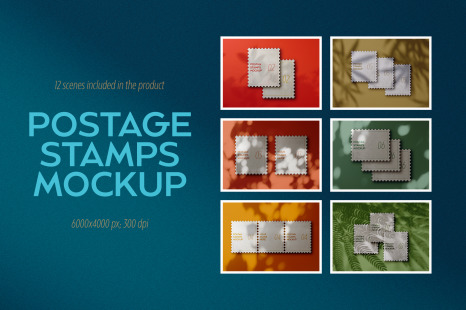 Postage Stamps Mockup