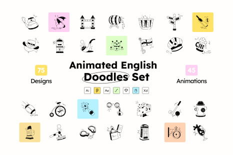 English Doodle Pack